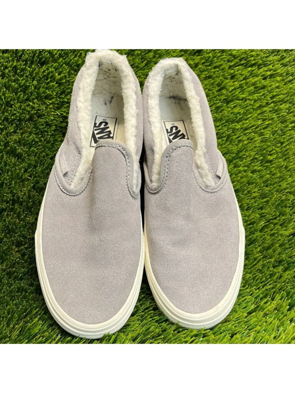Vans Classic Slip-On Womens Size 7.5 Gray Athletic Skateboard Shoes Sneakers